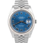 NEW APRIL 2023 PAPERS Rolex DateJust 41 Azzurro Blue Roman JUBILEE Fluted 126334