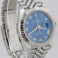NEW APRIL 2023 PAPERS Rolex DateJust 41 Azzurro Blue Roman JUBILEE Fluted 126334