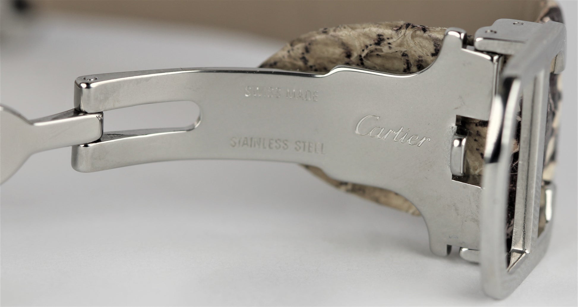 Cartier - Tank Solo - Python Pattern - Stainless Steel – Watch