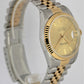 Rolex DateJust Two-Tone 18k Yellow Gold Stainless Champagne 36mm 16233 Watch