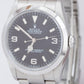 UNPOLISHED Rolex Explorer I Black Automatic Stainless Steel 114270 36mm Watch