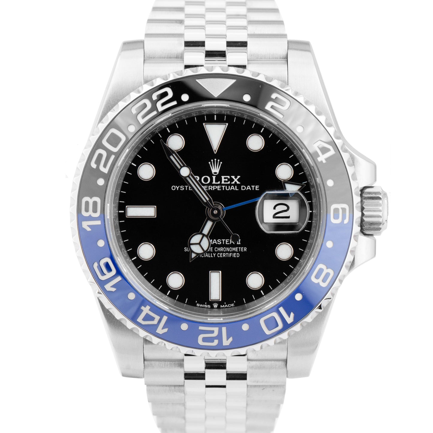 2019 Rolex GMT-Master II Batman Black Blue Jubilee 126710 BLNR 40mm Watch