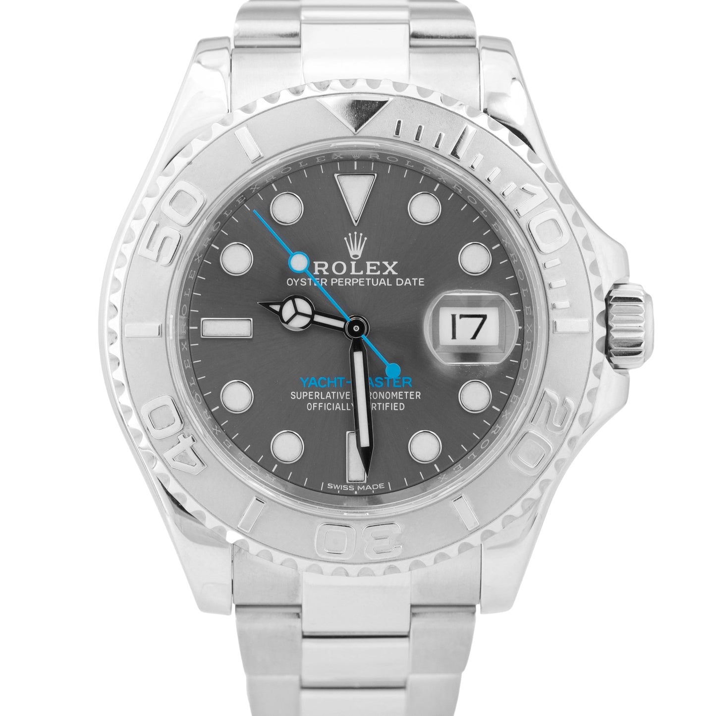 MINT Rolex Yacht-Master Dark Rhodium Stainless Steel Platinum 40mm Watch 116622
