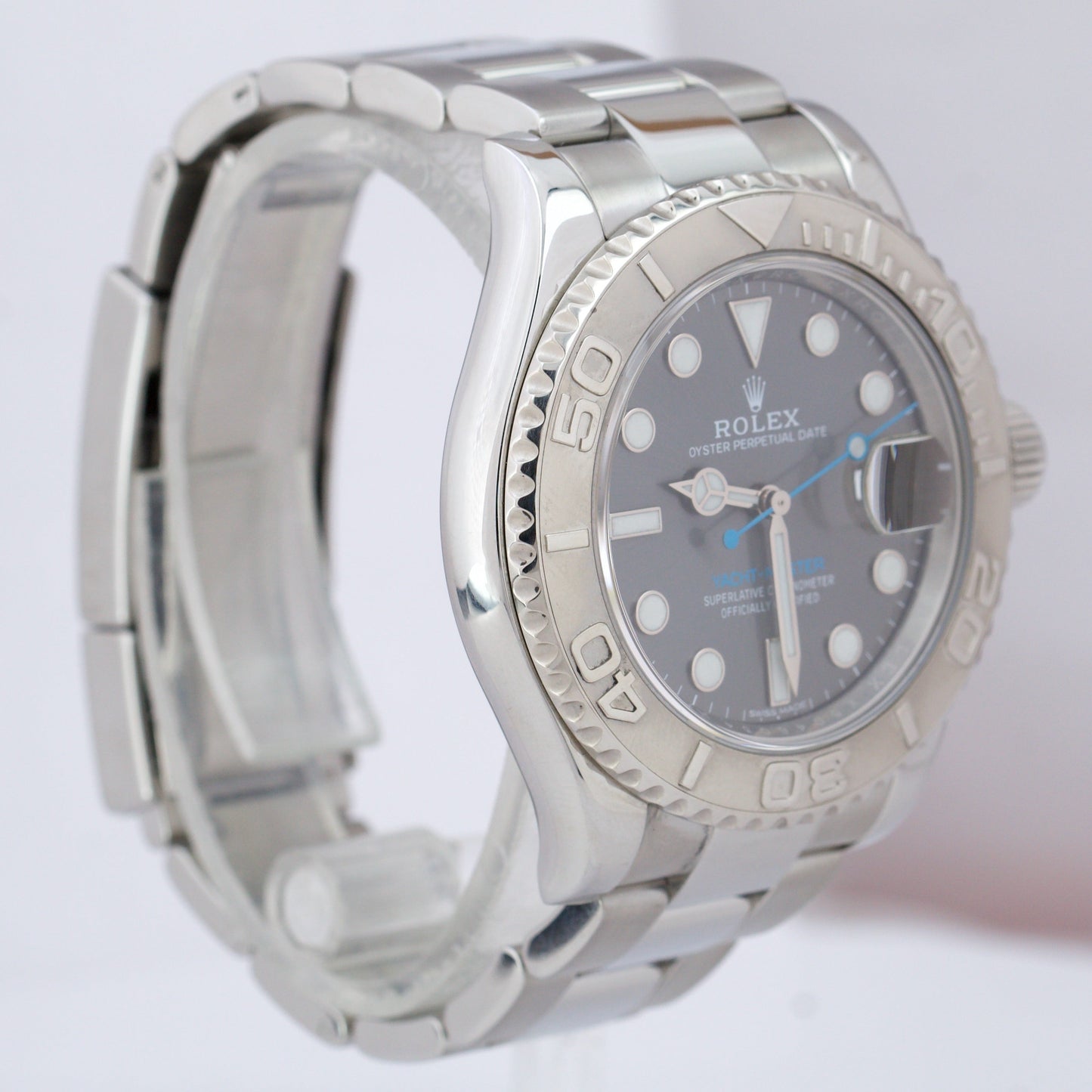 MINT Rolex Yacht-Master Dark Rhodium Stainless Steel Platinum 40mm Watch 116622