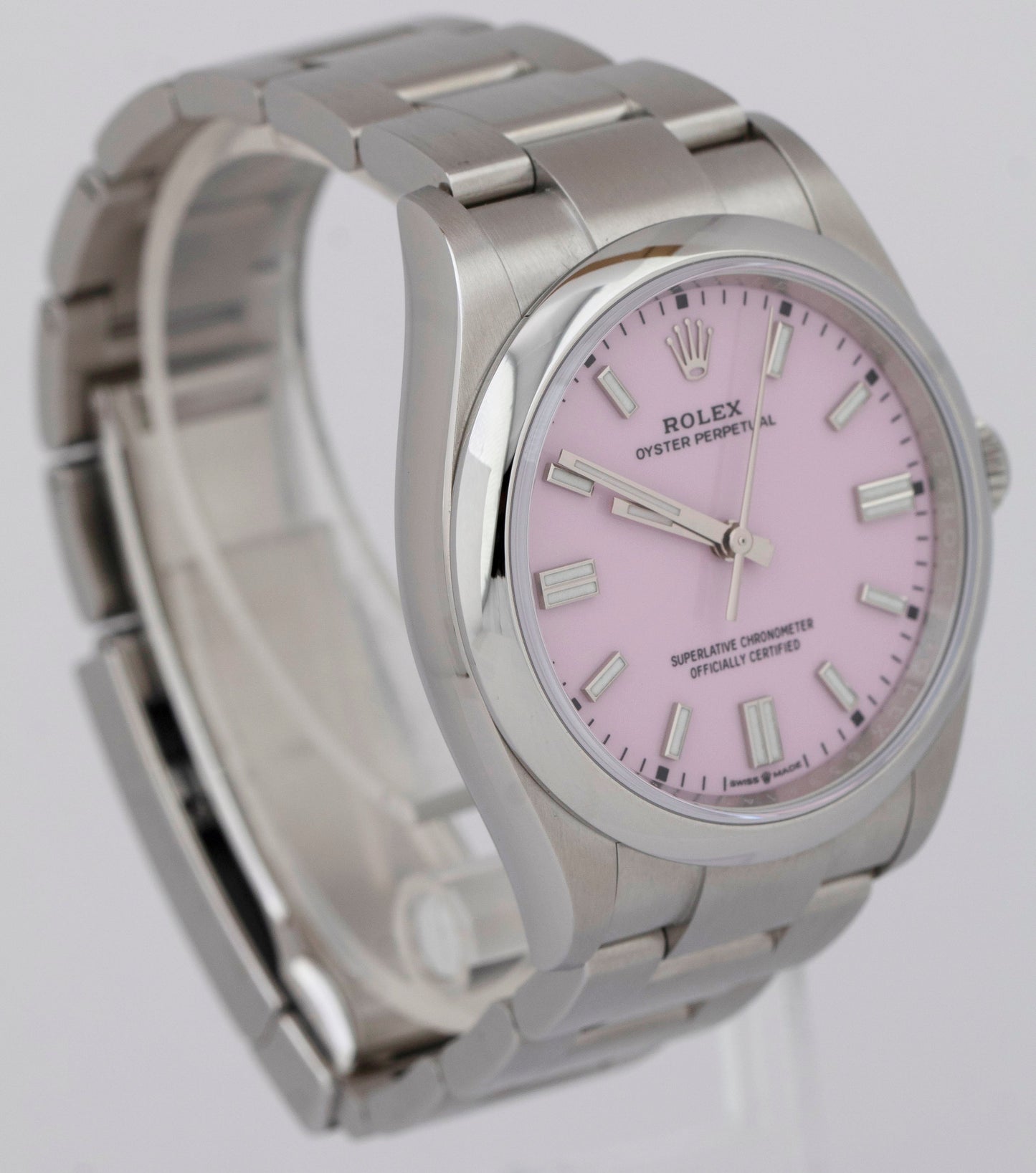 MINT 2024 Rolex Oyster Perpetual 36mm CANDY PINK 36mm Stainless 126000 Watch