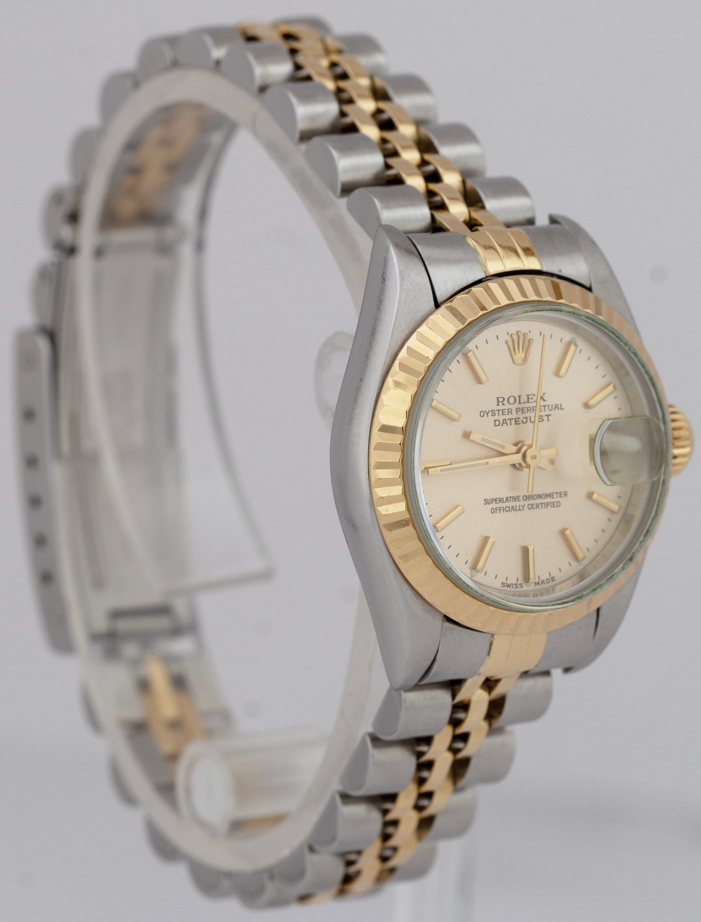 Rolex DateJust 26mm Silver Two-Tone 18K Yellow Gold Stainless Steel Watch 69173