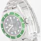 2007 PAPERS Rolex Submariner Date KERMIT Green Stainless Watch 16610 LV B+P