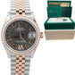 2020 Rolex DateJust 31mm Slate Diamond Two-Tone Rose Gold Jubilee 278381 RBR B+P