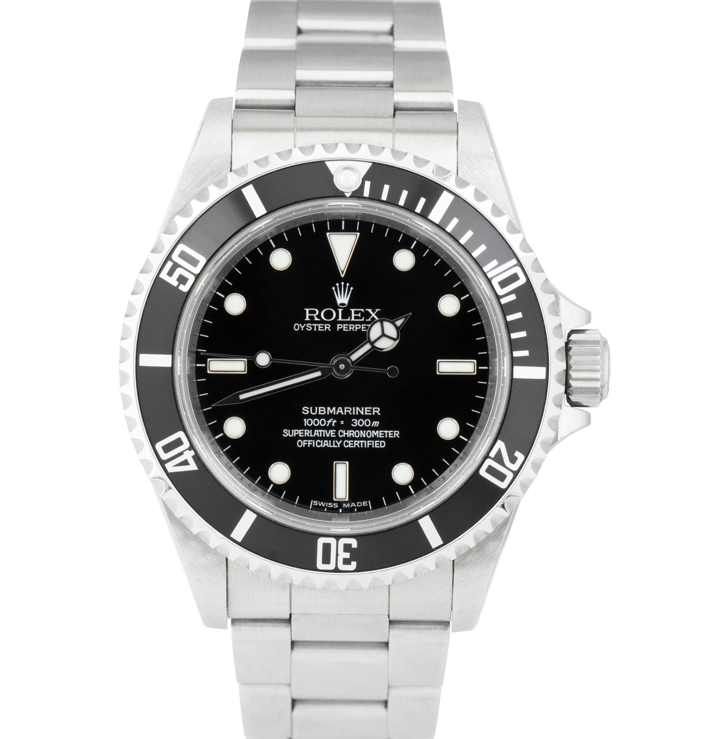 UNPOL REHAUT Rolex Submariner No-Date Black 40mm Stainless Steel Watch 14060 M