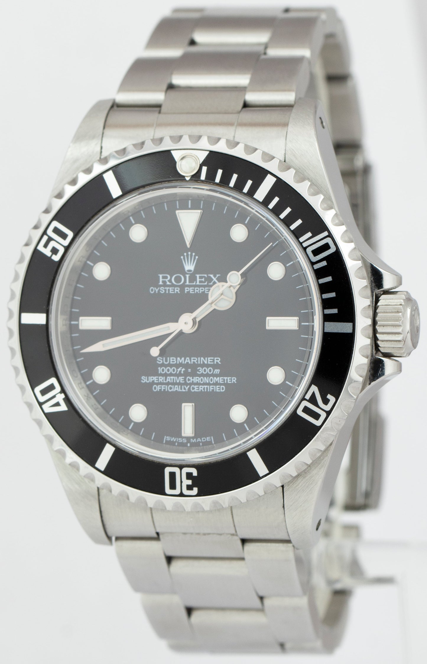 UNPOL REHAUT Rolex Submariner No-Date Black 40mm Stainless Steel Watch 14060 M