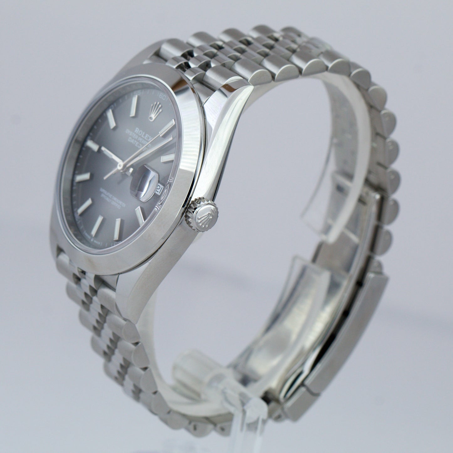 MINT Rolex DateJust 41 PAPERS Rhodium Slate Gray 41mm Jubilee Watch 126300 B+P