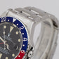 1983 Vintage Rolex GMT-Master 16750 PATINA Blue Red PEPSI Stainless Steel Watch