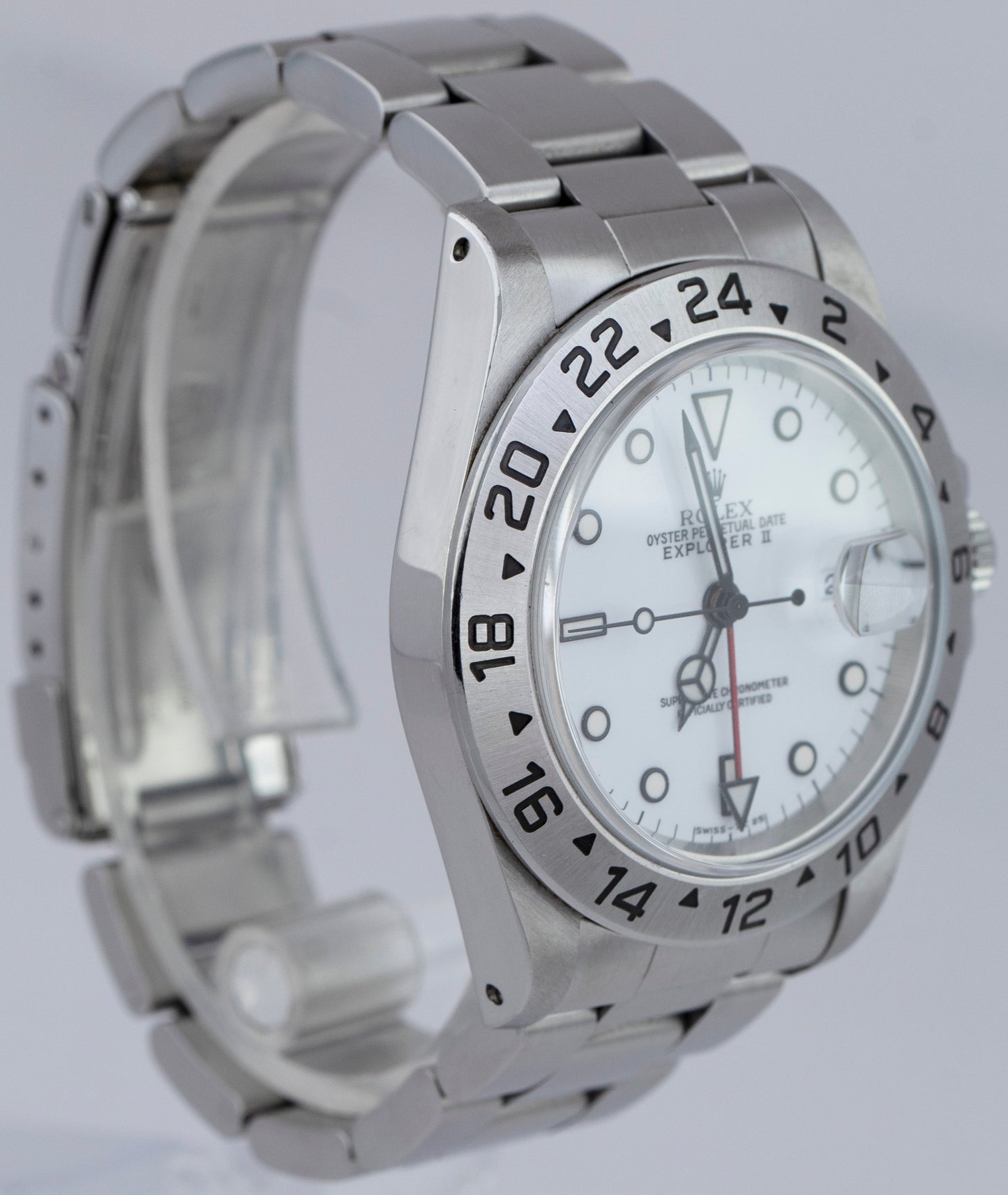 Rolex Explorer II Polar White Stainless Steel Automatic GMT 40mm Watch 16570