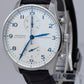 IWC Portuguese Chronograph Stainless Blue 41mm 3714 3714-17 IW371417 Watch BOX