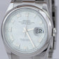 2021 Rolex DateJust White Roman Stainless Steel Oyster 36mm Watch 126200 CARD