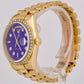 Rolex Day-Date President 36mm BLUE DIAMOND 18K Yellow Gold Date Watch 18238