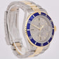 Rolex Submariner SERTI SLATE DIAMOND Blue Two-Tone 18K Gold Steel Watch 16613