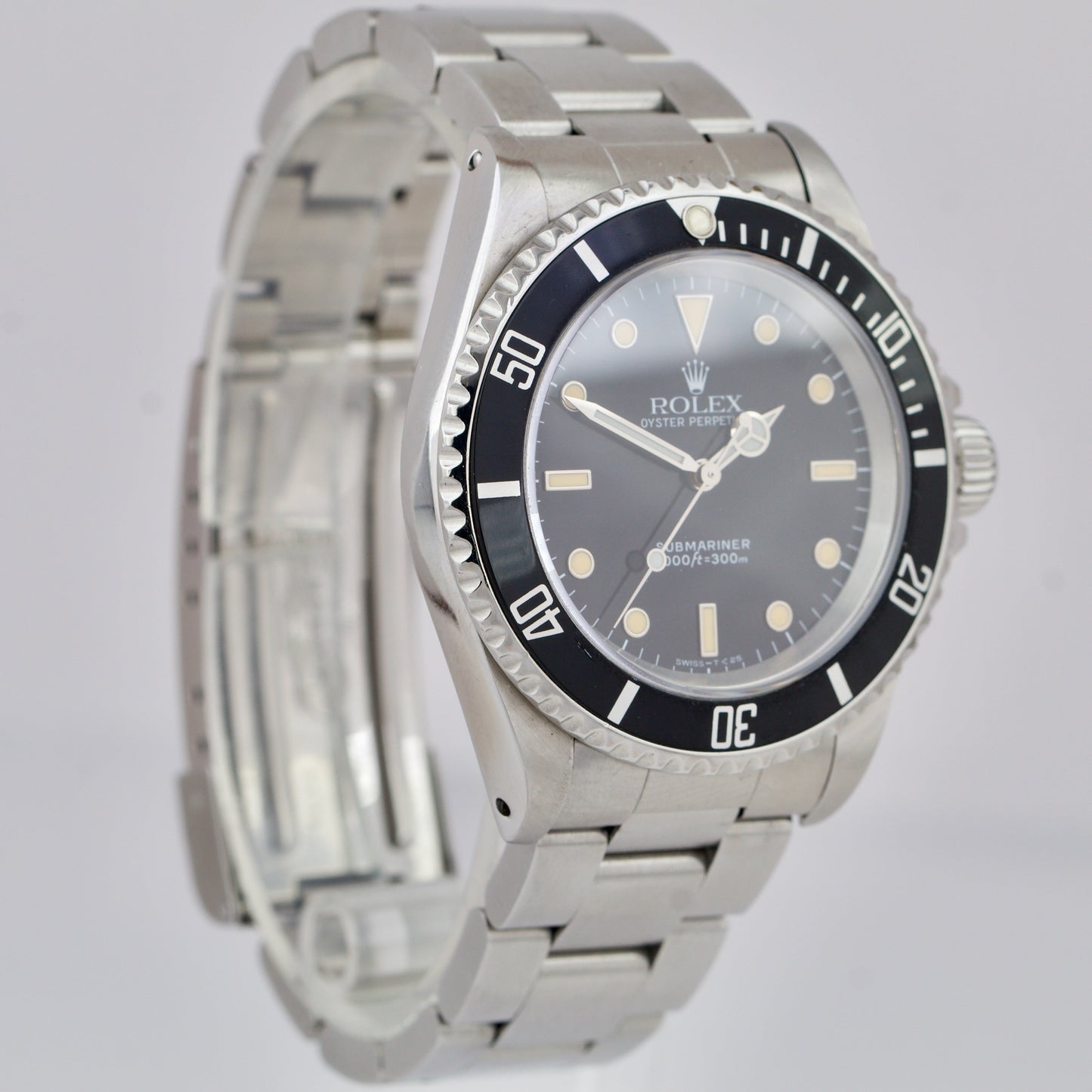 Rolex Submariner Black No-Date Patina Stainless Steel Automatic 14060 40mm Watch