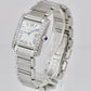MINT Cartier Tank Francaise Mid-Size DIAMOND Quartz Stainless Watch 25mm 2301