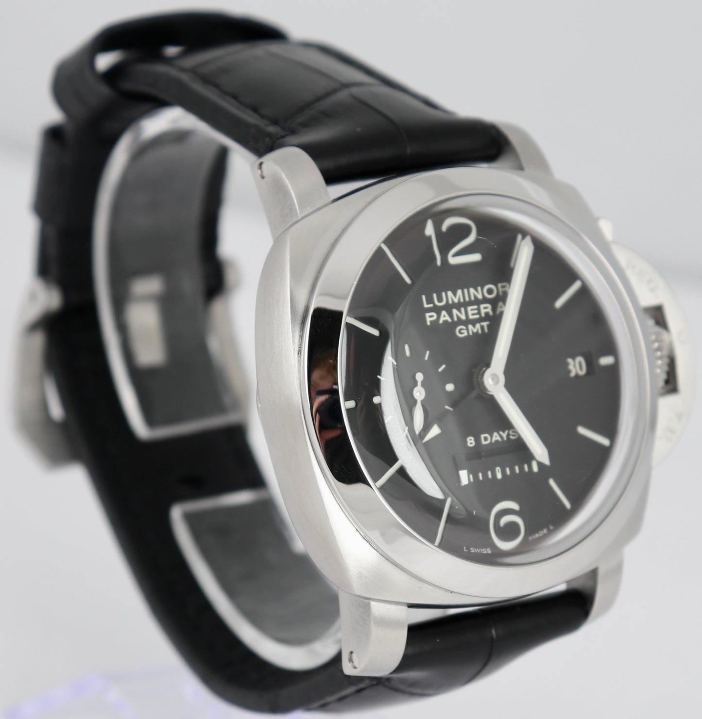 Panerai Luminor Marina PAM 233 1950 GMT 'DOT DIAL' 8 Days Steel 44mm Watch B+P