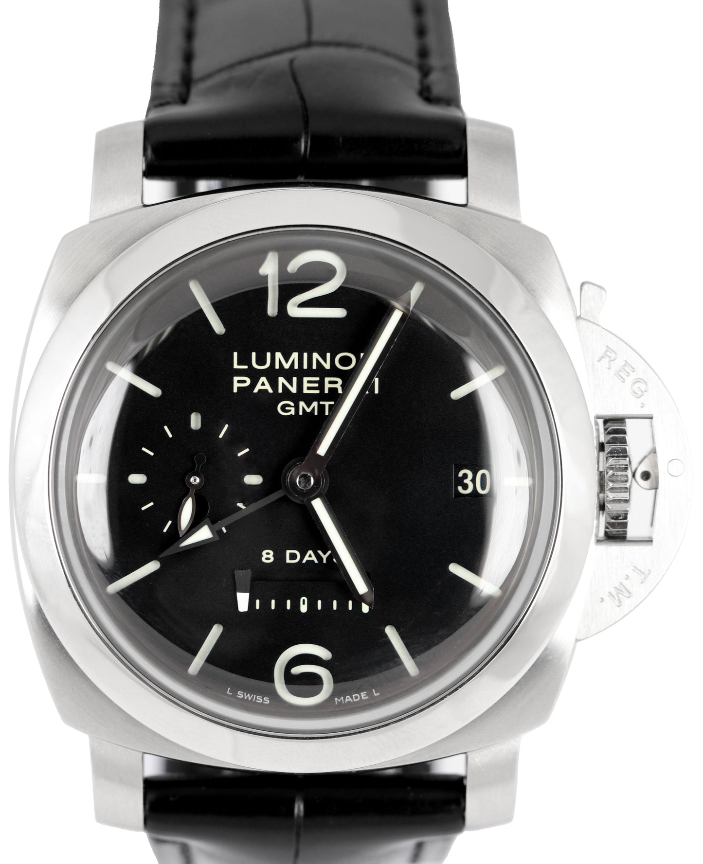 Panerai Luminor Marina PAM 233 1950 GMT 'DOT DIAL' 8 Days Steel 44mm Watch B+P