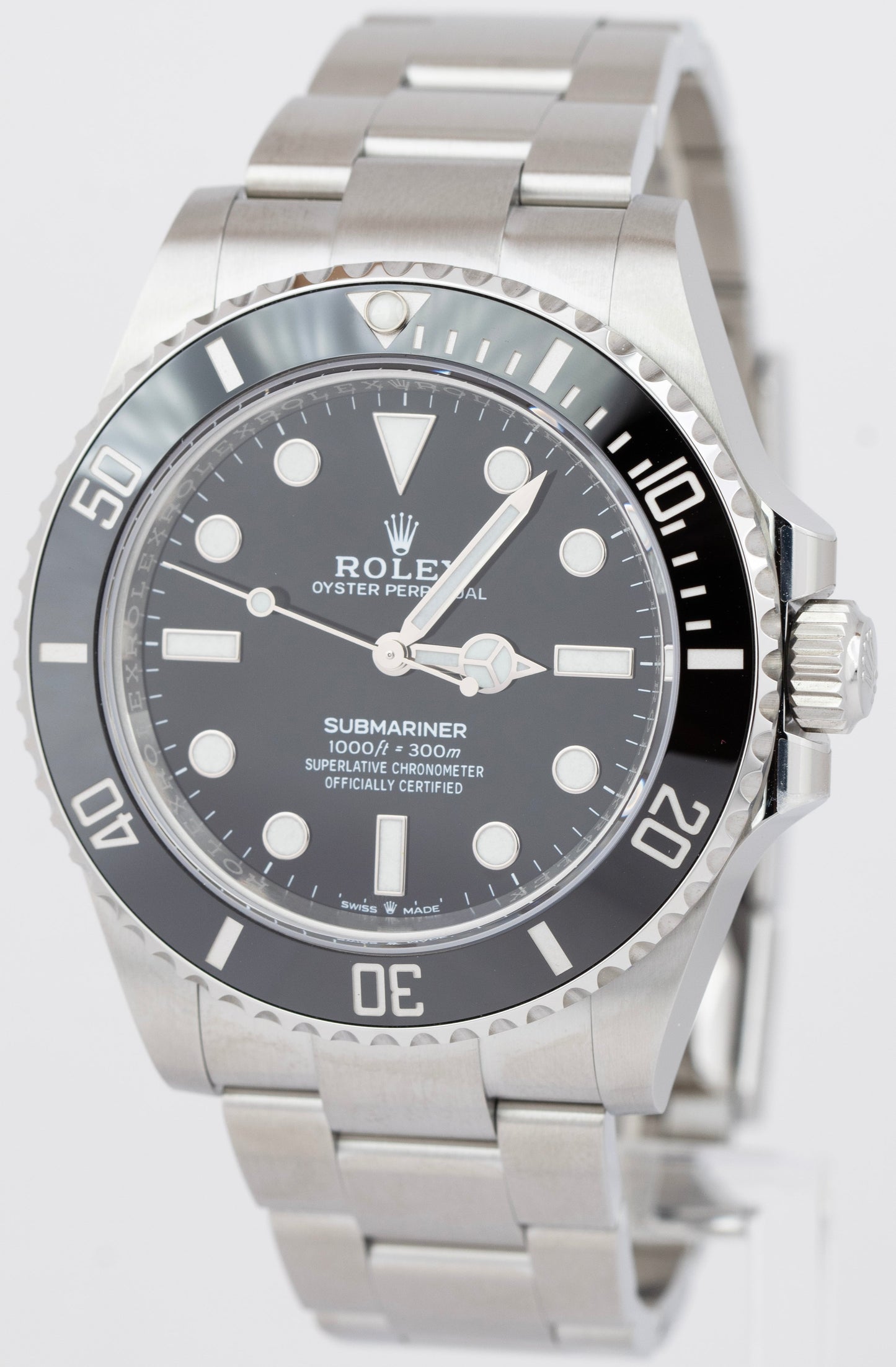 NEW NOV. 2022 Rolex Submariner No-Date Black Ceramic Steel 124060 LN 41mm Watch