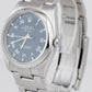 MINT Rolex Air-King Blue Roman Stainless Steel Smooth 34mm Oyster Watch 114200
