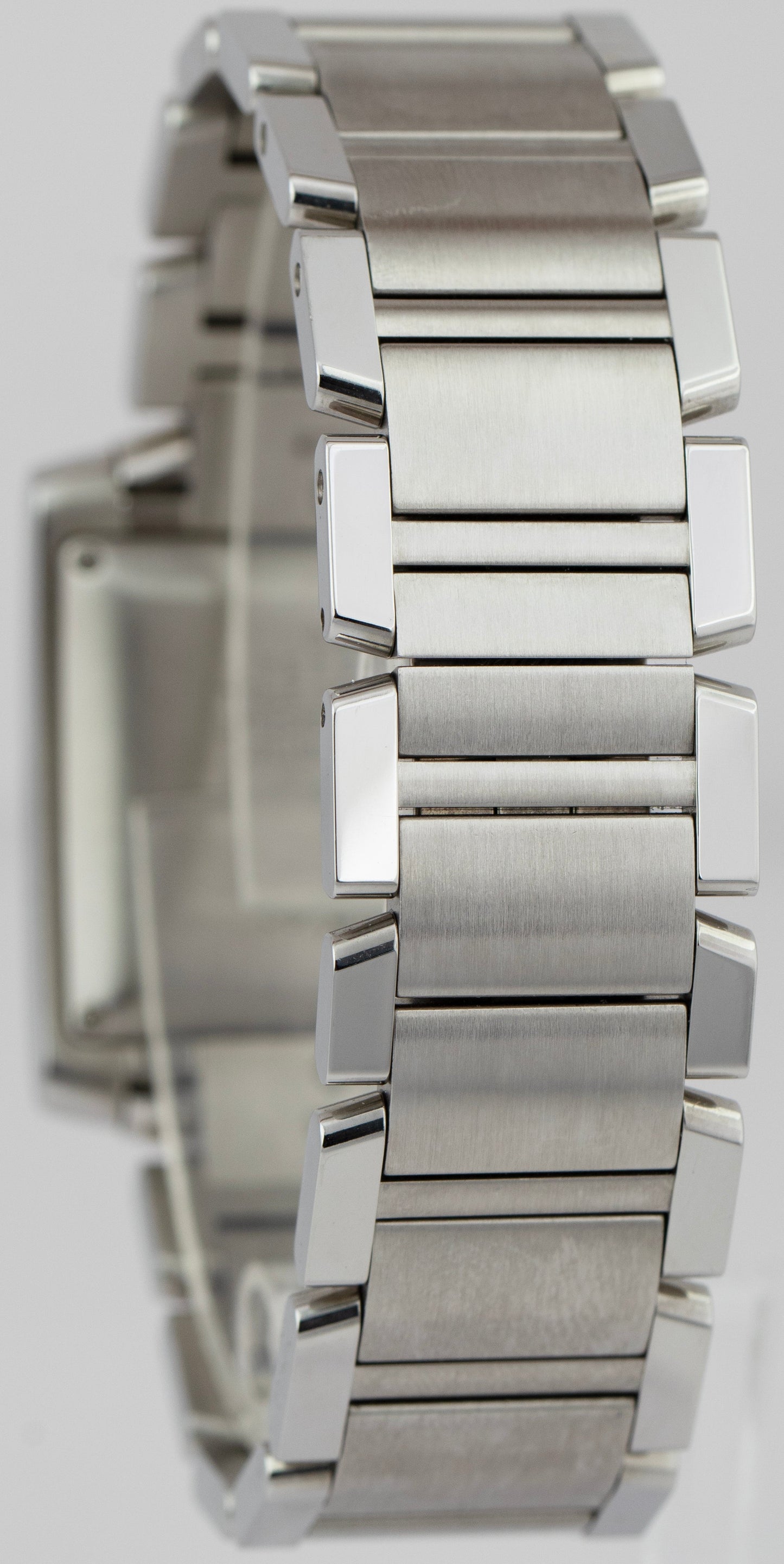 Cartier Tank Francaise Full-Size DIAMOND Steel Silver Watch W51002Q3 2302 BOX