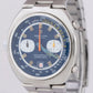 Breitling Transocean Chronomatic Stainless Steel 42mm Blue Date Watch 2129 BOX