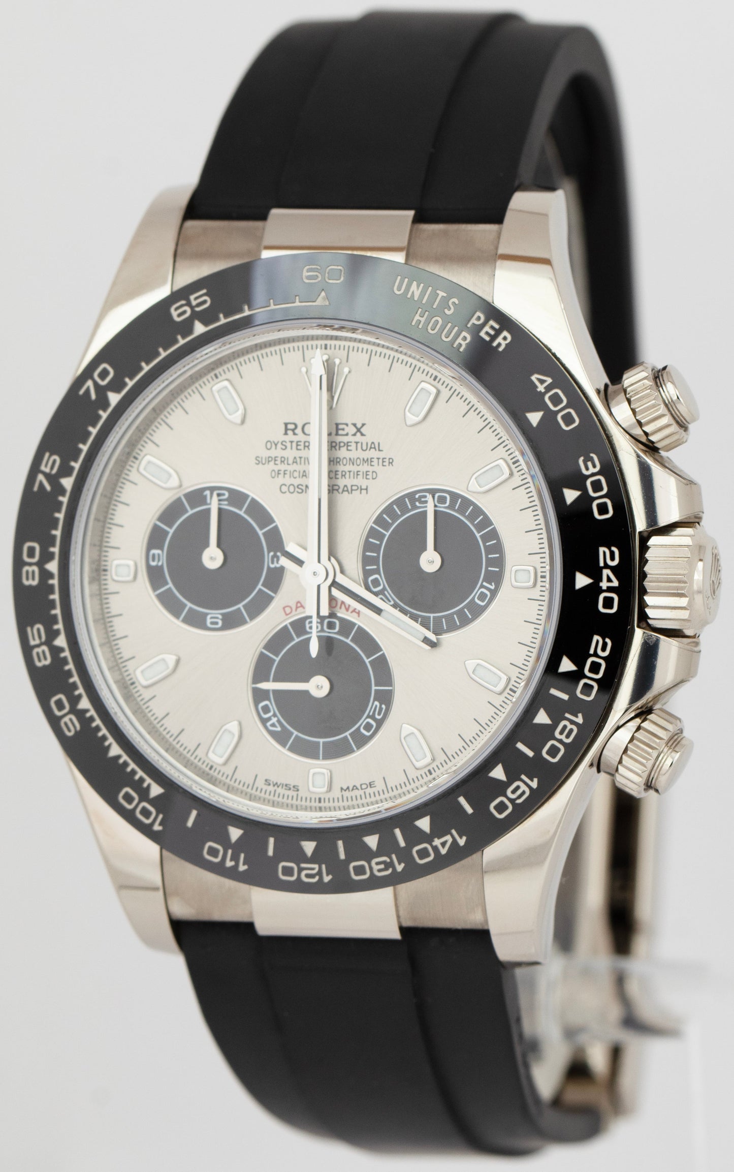 2021 Rolex Daytona White Gold Silver Black 40mm Watch 116519 LN BOX CARD