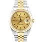 Rolex DateJust 36mm 18K Gold Steel No-Holes Case Champagne Watch 16233 PAPERS