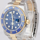 Rolex Submariner Date PAPERS 41mm Two-Tone Yellow Gold Steel Blue 126613 LB B+P