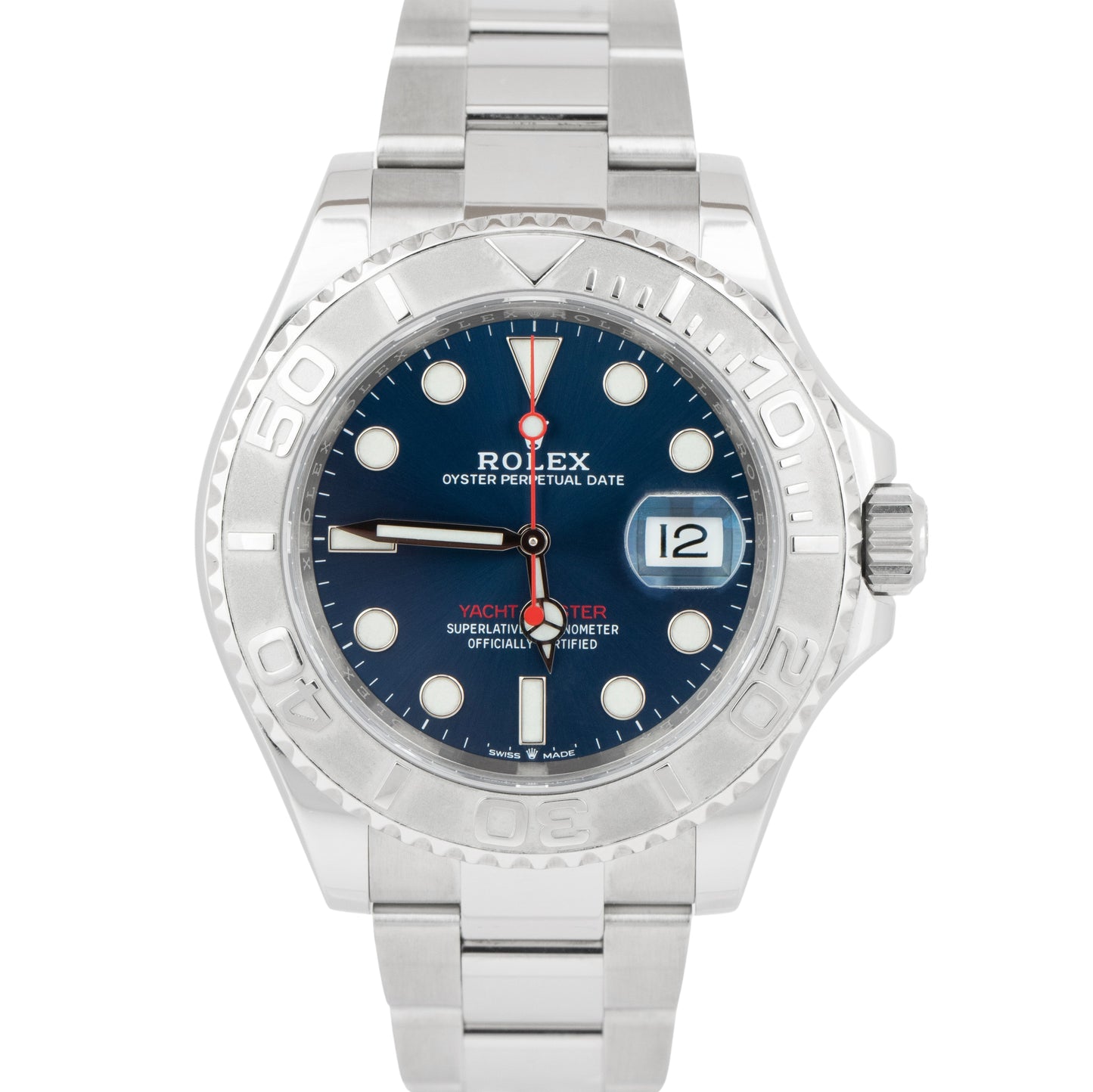 2025 PAPERS Rolex Yacht-Master 40mm BLUE  Stainless Steel Platinum 126622 BOX