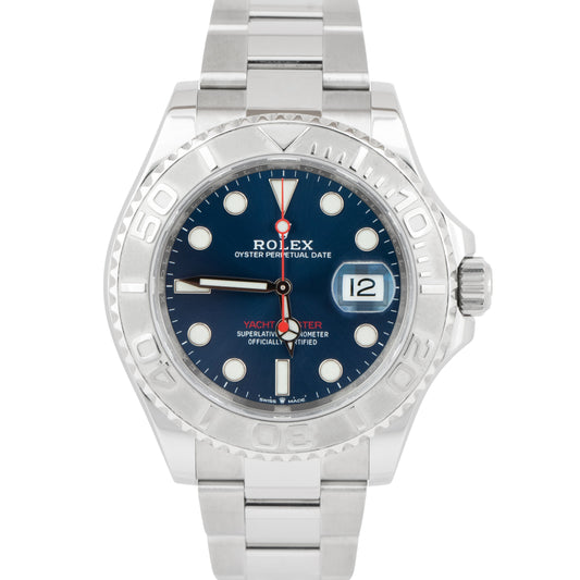 2025 PAPERS Rolex Yacht-Master 40mm BLUE  Stainless Steel Platinum 126622 BOX