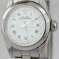 Ladies Rolex Oyster Perpetual White Roman Stainless Oyster 24mm Watch 67180