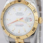 Rolex DateJust 116263 Turn-O-Graph 36mm White Thunderbird Two-Tone Watch RSC