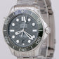 NEW STICKERED 2023 Omega Seamaster 300 GREEN Steel Watch 210.30.42.20.10.001 B+P