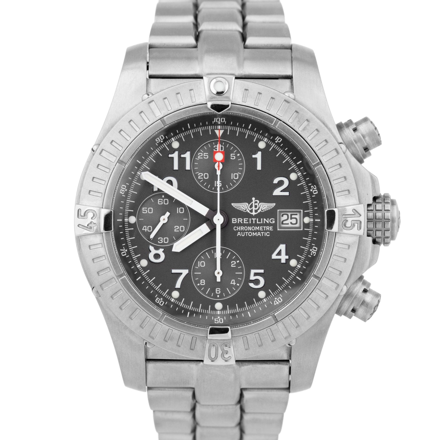 Breitling Avenger Chronograph Titanium 44mm Gray Automatic Date Watch E13360