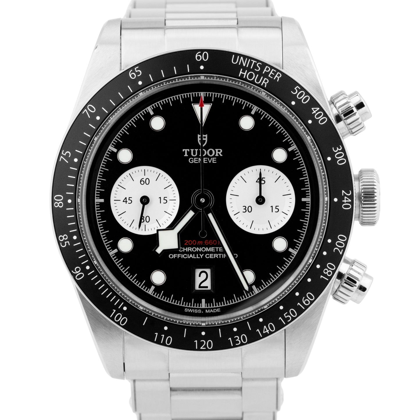 2023 NEW PAPERS Tudor Black Bay Chronograph 41mm Black Steel Watch 79360 N B+P