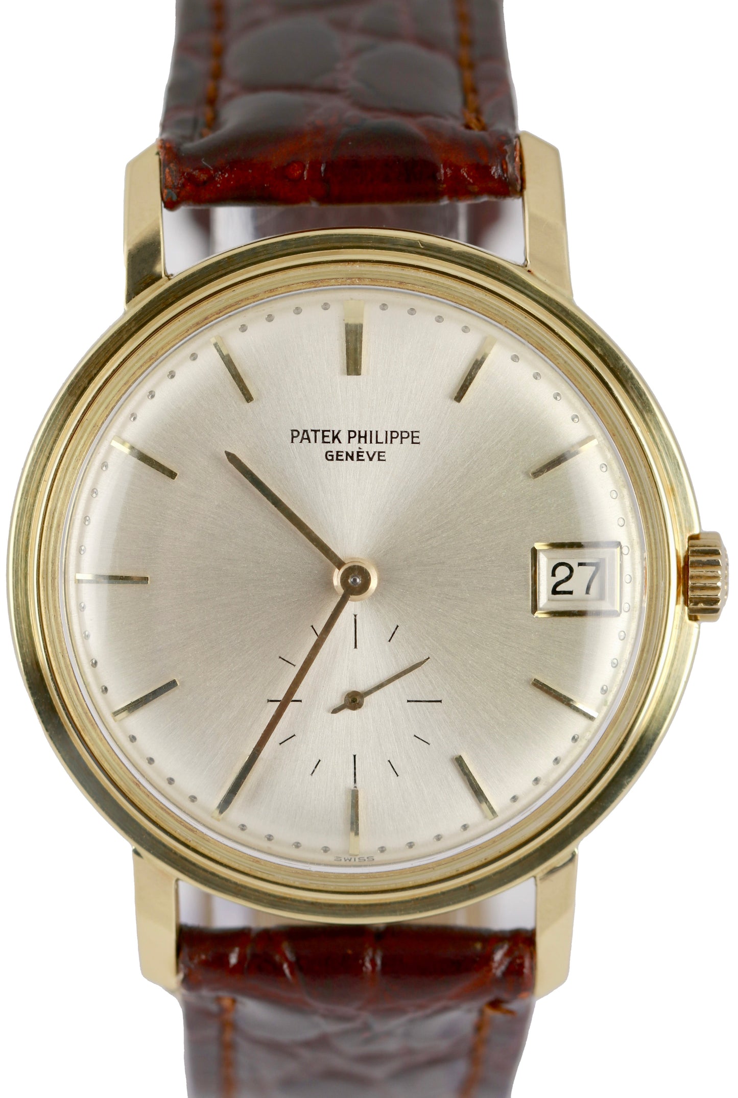 Patek Philippe Calatrava Silver 18K Yellow Gold Silver Automatic 35mm Watch 3445