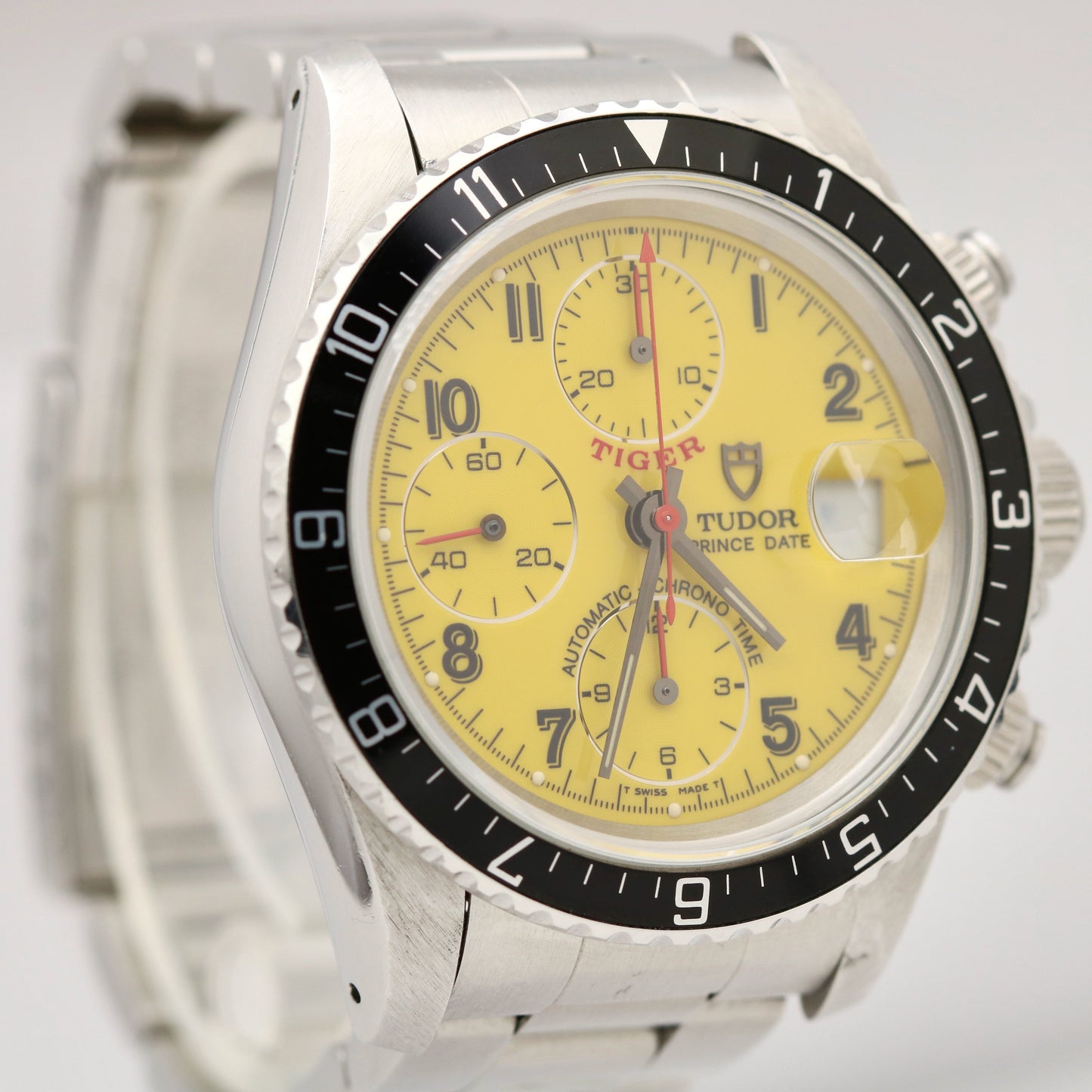 Tudor Prince Date Tiger 79270 Chronograph YELLOW 40mm Stainless Steel Watch