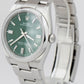 2021 Rolex Oyster Perpetual 36mm Stainless Steel GREEN Watch 126000 BOX CARD