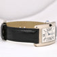 Cartier Tank Americaine 18k White Gold 26X45mm Roman Dial Leather 1741 Watch