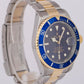 Rolex Submariner Two-Tone 18K Yellow Gold Buckle Steel Blue 40mm Watch 16613 LB