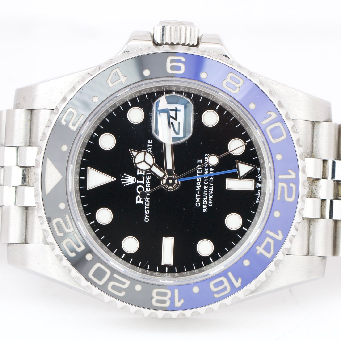 Rolex GMT-Master II Batman Black Blue Jubilee 126710 BLNR 40mm Steel Watch BOX