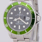 2007 PAPERS Rolex Submariner Date Green 40mm KERMIT Stainless Watch 16610 LV B+P