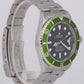 2007 PAPERS Rolex Submariner Date Green 40mm KERMIT Stainless Watch 16610 LV B+P