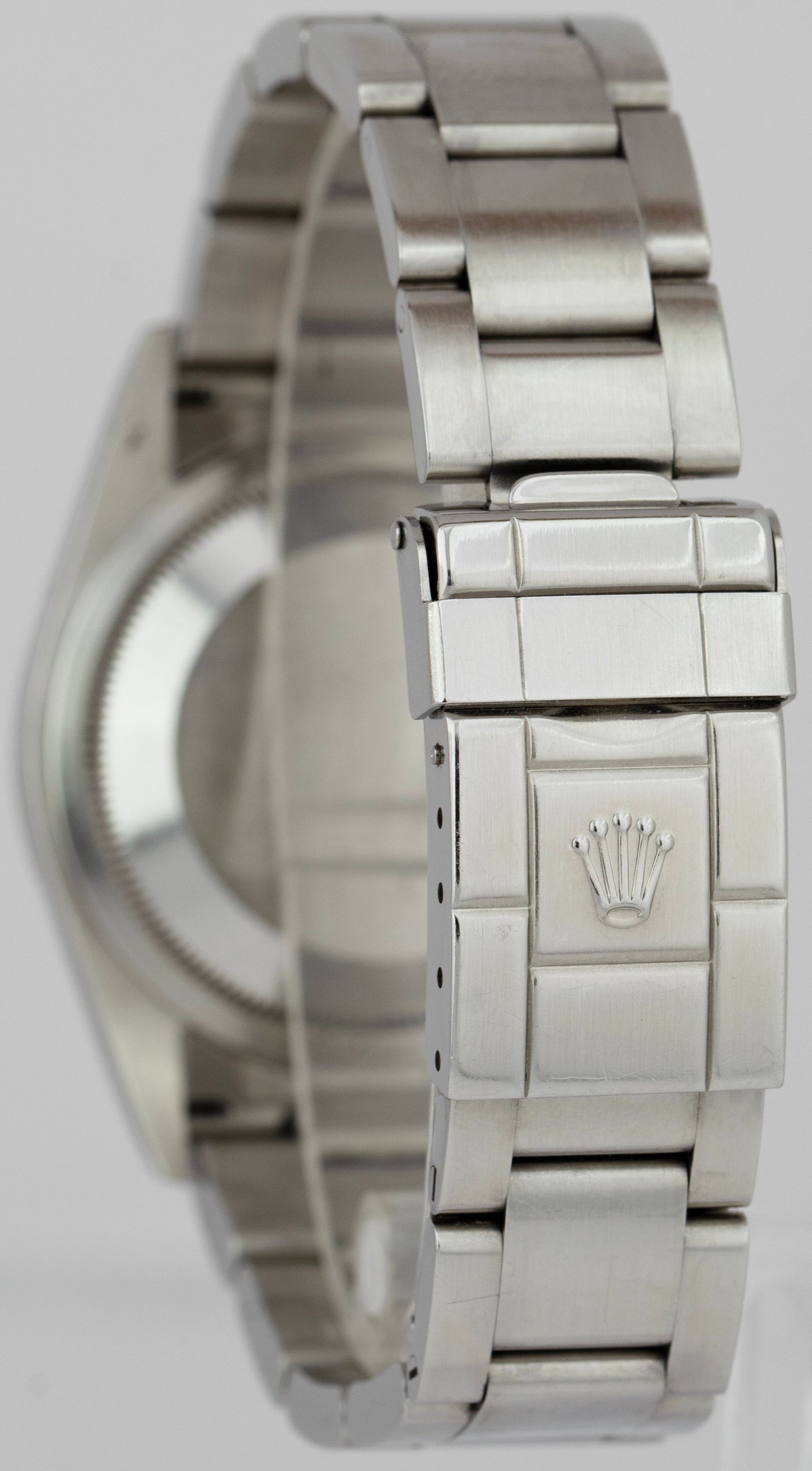UNPOLISHED REHAUT Rolex Explorer I Black 36mm 3-6-9 Stainless Steel Watch 114270
