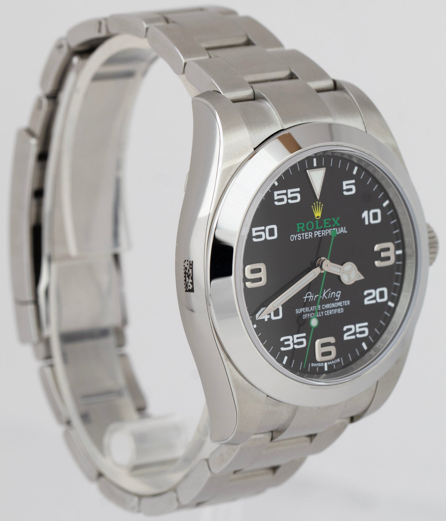 2022 NEW PAPERS Rolex Air-King 40mm Green Black Steel Arabic 116900 Watch B+P