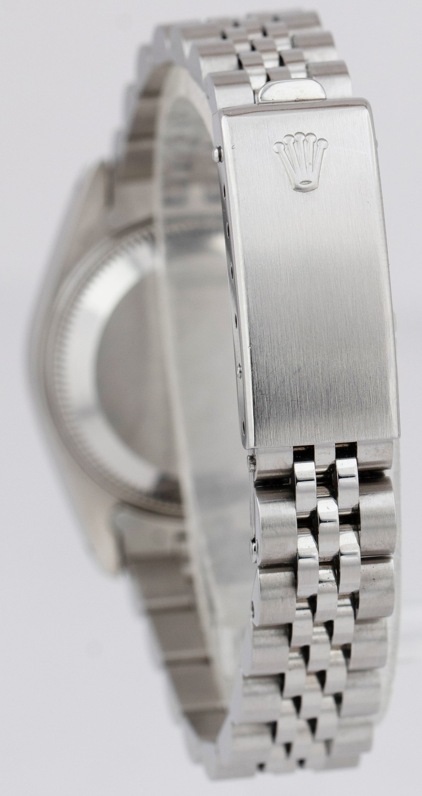 Ladies Rolex DateJust 26mm Silver Stainless Engine Turned Jubilee Watch 69240